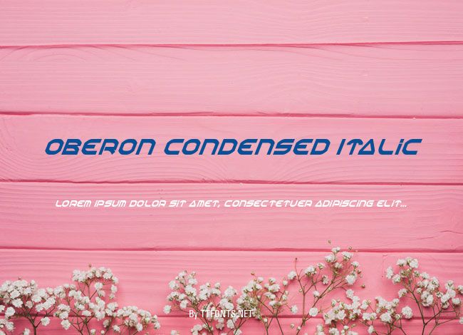 Oberon Condensed Italic example